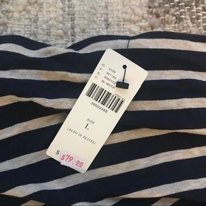 Bailey anthro long striped skirt navy&beige